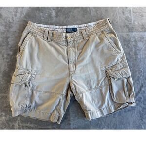 Polo Ralph Lauren Cargo Shorts Mens 40 Khaki Preppy Utility Casual Dadcore